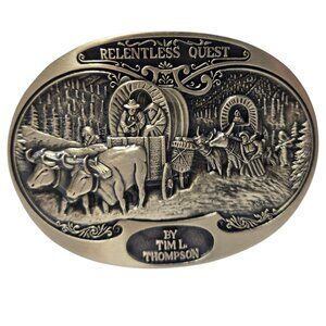 Relentless Quest Belt Buckle Tim Thompson Art Western Wear Cowboy American West